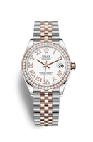 Rolex Datejust 31 Stainless Steel/ Rose Gold / Diamond / Chocolate - Diamond / Jubilee (278381rbr-0004)