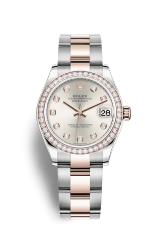 Rolex - 278381rbr-0015  Datejust 31 Stainless Steel/ Rose Gold / Diamond / Silver - Diamond / Oyster