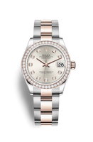 Rolex Datejust 31 Stainless Steel/ Rose Gold / Diamond / White - Roman / Jubilee (278381rbr-0015)