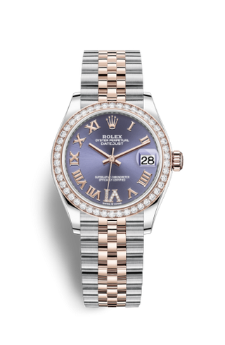 Rolex - 278381rbr-0020  Datejust 31 Stainless Steel/ Rose Gold / Diamond / Aubergine - Roman / Jubilee