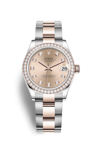 Rolex - 278381rbr-0023  Datejust 31 Stainless Steel/ Rose Gold / Diamond / Rose - Diamond / Oyster