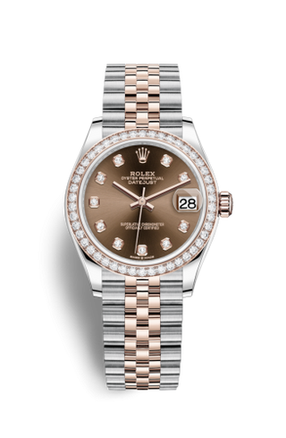 Rolex - 278381rbr-0028  Datejust 31 Stainless Steel/ Rose Gold / Diamond / Chocolate - Diamond / Jubilee