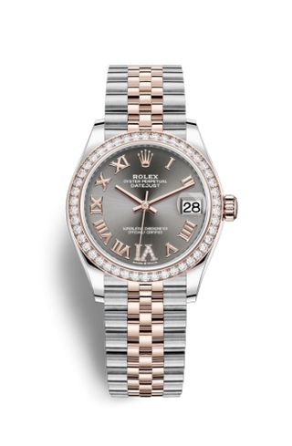 Rolex - 278381rbr-0030  Datejust 31 Stainless Steel/ Rose Gold / Diamond / Grey - Roman / Jubilee