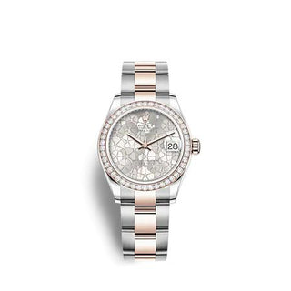 Rolex - 278381RBR-0031  Datejust 31 Stainless Steel - Rose Gold / Diamond/ Silver - Floral / Oyster