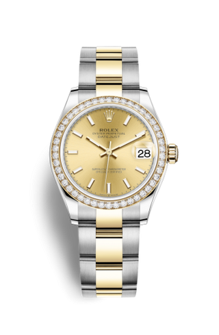 Rolex - 278383rbr-0013  Datejust 31 Stainless Steel / Yellow Gold / Diamond / Champagne / Oyster