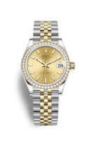 Rolex Datejust 31 Stainless Steel / Yellow Gold / Diamond / Champagne - Diamond / Oyster (278383rbr-0014)