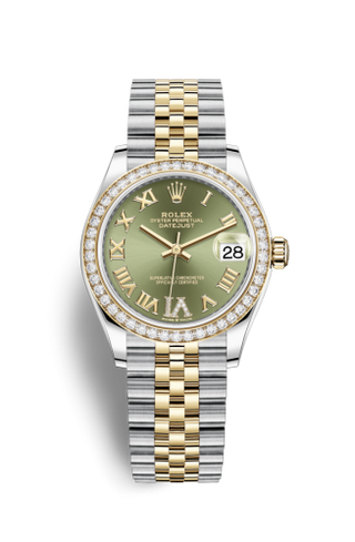 Rolex - 278383rbr-0016  Datejust 31 Stainless Steel / Yellow Gold / Diamond / Olive - Roman / Jubilee