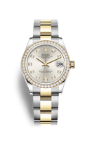 Rolex Datejust 31 Stainless Steel / Yellow Gold / Diamond / Olive - Roman / Oyster (278383rbr-0019)