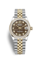 Rolex Datejust 31 Stainless Steel/ Rose Gold / Fluted / Chocolate - Roman / Oyster (278383rbr-0024)