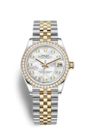 Rolex Datejust 31 Stainless Steel / Yellow Gold / Diamond / Grey - Roman / Oyster (278383rbr-0028)