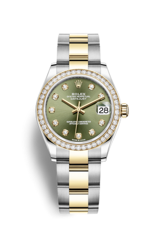 Rolex - 278383rbr-0029  Datejust 31 Stainless Steel / Yellow Gold / Diamond / Olive - Diamond / Oyster