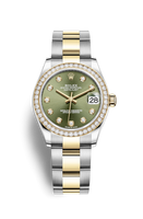 Rolex Datejust 31 Stainless Steel / Yellow Gold / Diamond / Olive - Diamond / Jubilee (278383rbr-0029)