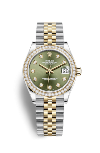 Rolex - 278383rbr-0030  Datejust 31 Stainless Steel / Yellow Gold / Diamond / Olive - Diamond / Jubilee