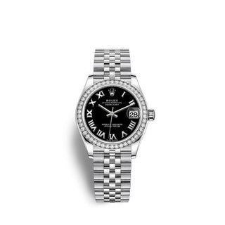 Rolex - 278384rbr-0002  Datejust 31 Stainless Steel Diamond / Jubilee / Black - Roman