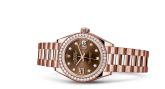 Rolex - 279135rbr-0001  Lady-Datejust 28 Everose Diamond / President / Chocolate Diamond