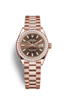 Rolex Lady-Datejust 28 Rolesor Rose Domed / Oyster / Sundust Roman (279135rbr-0005)