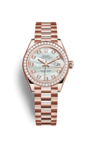 Rolex Lady-Datejust 28 Rolesor Rose Domed / Jubilee / Chocolate Roman (279135rbr-0010)