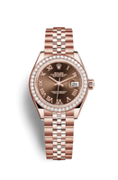 Rolex Lady-Datejust 28 Rolesor Rose Domed / Jubilee / Sundust Roman (279135rbr-0012)