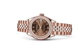 Rolex - 279135rbr-0012  Lady-Datejust 28 Everose Diamond / Jubilee / Chocolate Roman