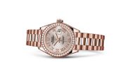 Rolex - 279135rbr-0013  Lady-Datejust 28 Everose Diamond / President / Sundust Roman