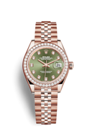 Rolex Lady-Datejust 28 Rolesor Rose Domed / Jubilee / Aubergine Diamonds (279135rbr-0015)