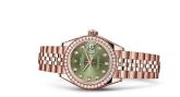 Rolex - 279135rbr-0015  Lady-Datejust 28 Everose Diamond / Jubilee / Olive Diamond