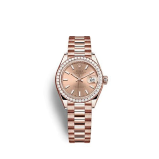 Rolex - 279135RBR-0025  Lady-Datejust 28 Rose Gold / Diamond / Rose / President