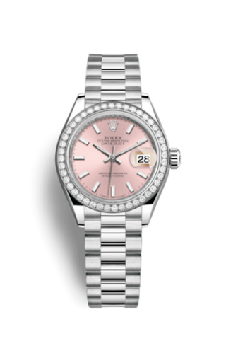 Rolex - 279136rbr-0004  Lady-Datejust 28 Platinum Diamond / President / Pink