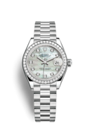 Rolex Lady-Datejust 28 Everose Diamond / Jubilee / Paved Roman (279136rbr-0008)