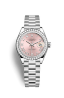 Rolex Lady-Datejust 28 Everose Domed  / Jubilee / Chocolate Roman (279136rbr-0012)