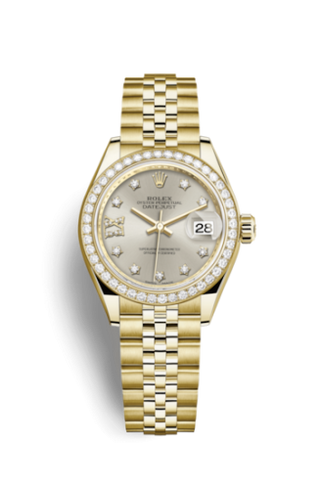 Rolex - 279138rbr-0002  Lady-Datejust 28 Yellow Gold Diamond / Jubilee / Silver Diamonds