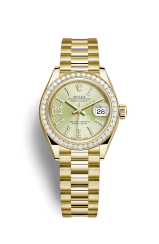 Rolex - 279138rbr-0003  Lady-Datejust 28 Yellow Gold Diamond / President / Linden Diamonds