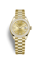 Rolex Lady-Datejust 28 Yellow Gold Diamond / President / Linden Diamonds (279138rbr-0006)