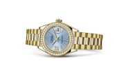 Rolex - 279138rbr-0008  Lady-Datejust 28 Yellow Gold Diamond / President / Cornflower Diamonds