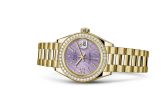 Rolex - 279138rbr-0010  Lady-Datejust 28 Yellow Gold Diamond / President / Lilac Diamonds