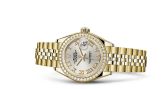 Rolex - 279138rbr-0018  Lady-Datejust 28 Yellow Gold Diamond / Jubilee / Silver Roman