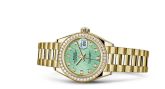 Rolex - 279138rbr-0025  Lady-Datejust 28 Yellow Gold Diamond / President / Green Diamond