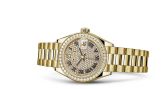 Rolex - 279138rbr-0029  Lady-Datejust 28 Yellow Gold Diamond / President / Paved Roman