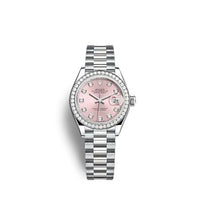 Rolex Lady-Datejust 28 Stainless Steel / Rose Gold / Fluted / Rose - Diamond / Oyster (279139RBR-000)