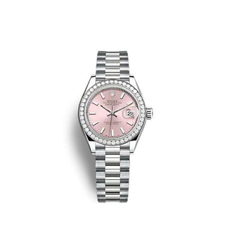 Rolex - 279139RBR-0004  Lady-Datejust 28 White Gold - Diamond / President / Pink