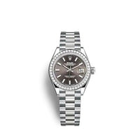 Rolex Lady-Datejust 28 White Gold - Diamond / President / Silver - Roman (279139RBR-0009)