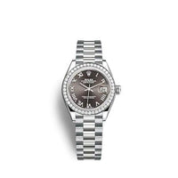 Rolex Lady-Datejust 28 White Gold - Diamond / President / Grey (279139RBR-0010)