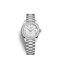 Rolex Lady-Datejust 28 White Gold - Diamond / President / Paved - Roman (279139RBR-0013)