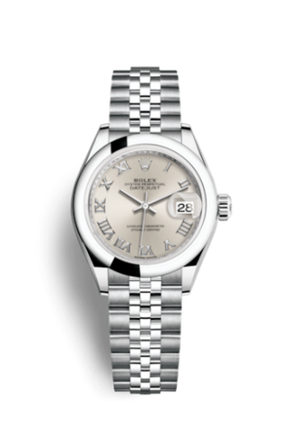 Rolex - 279160-0007  Lady-Datejust 28 Stainless Steel Domed / Jubilee / Silver Roman