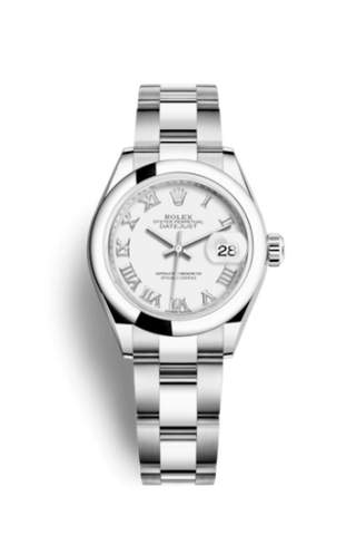 Rolex - 279160-0016  Lady-Datejust 28 Stainless Steel Domed / Oyster / White Roman