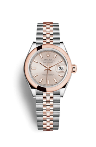 Rolex - 279161-0001  Lady-Datejust 28 Rolesor Rose Domed / Jubilee / Sundust