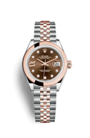 Rolex Lady-Datejust 28 Rolesor Rose Domed / Oyster / Chocolate Diamond (279161-0003)