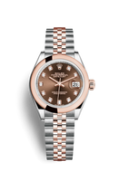 Rolex Lady-Datejust 28 Rolesor Rose Fluted / Jubilee / Chocolate Diamond (279161-0011)