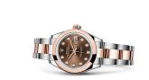 Rolex - 279161-0012  Lady-Datejust 28 Rolesor Rose Domed / Oyster / Chocolate Diamond