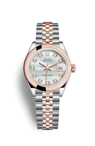 Rolex - 279161-0013  Lady-Datejust 28 Rolesor Rose Domed / Jubilee / MOP